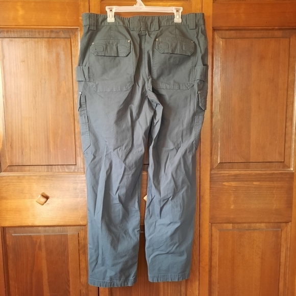 Duluth Trading Co Flex Fire Hose Cargo Work Pants Vintage Indigo 45507 40×34 - Picture 10 of 16